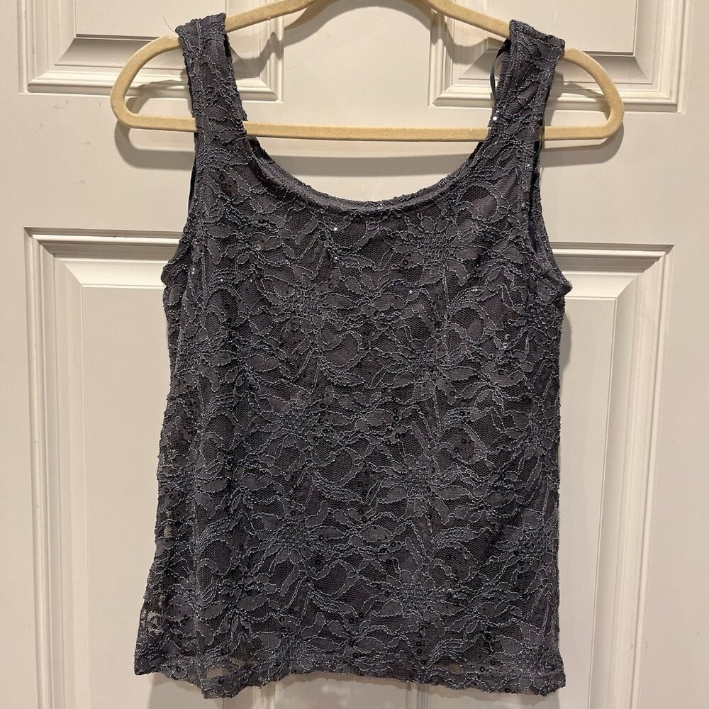 Onyx Nite Sequin Tank Top